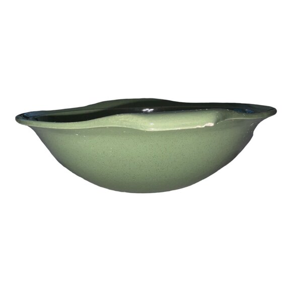 Russell Wright Green 9.25" Vintage Serving Bowl Large Mid-Century Modern Ceramic - Picture 6 of 7